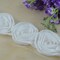 1 Yard 3D Swirled Rose Lace Trim White Floral Design 3 Inch wide